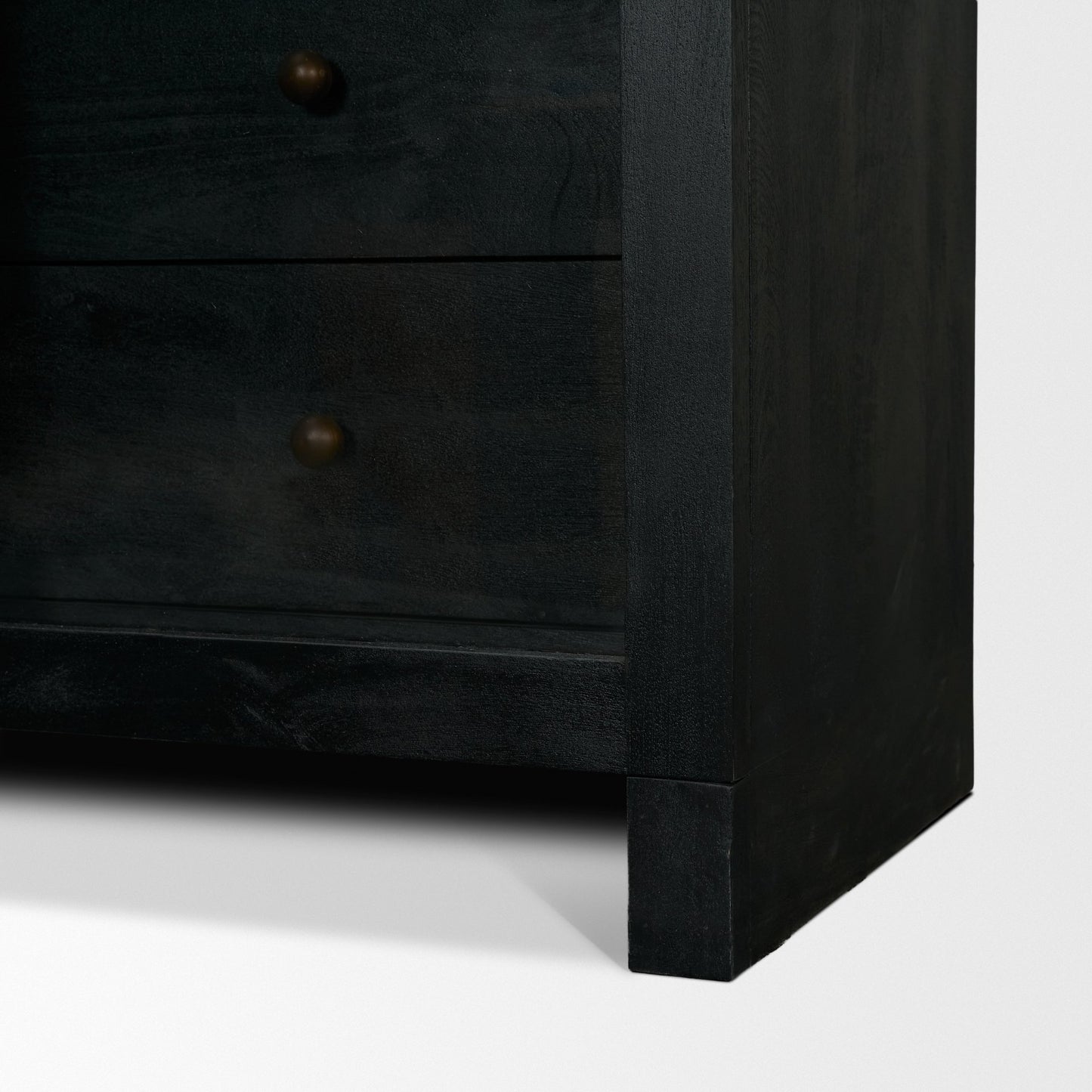 Suri Black Wood Arched Curio Cabinet with Glass Doors