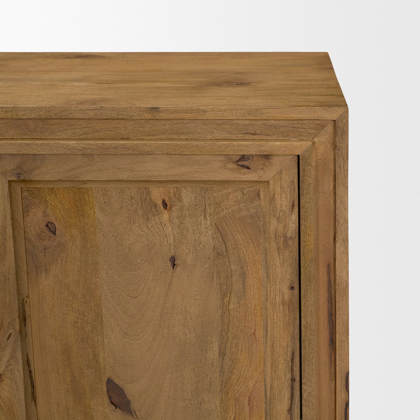 Notts Brown Wood Closed 4‑Door Sideboard