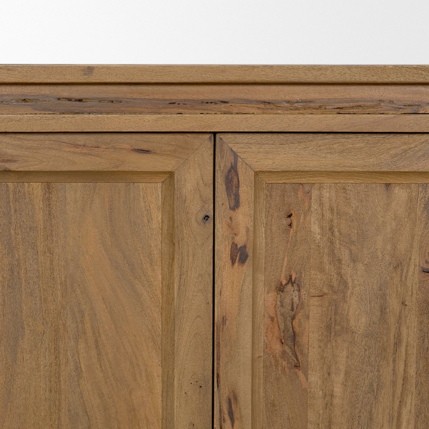 Notts Brown Wood Closed 4‑Door Sideboard