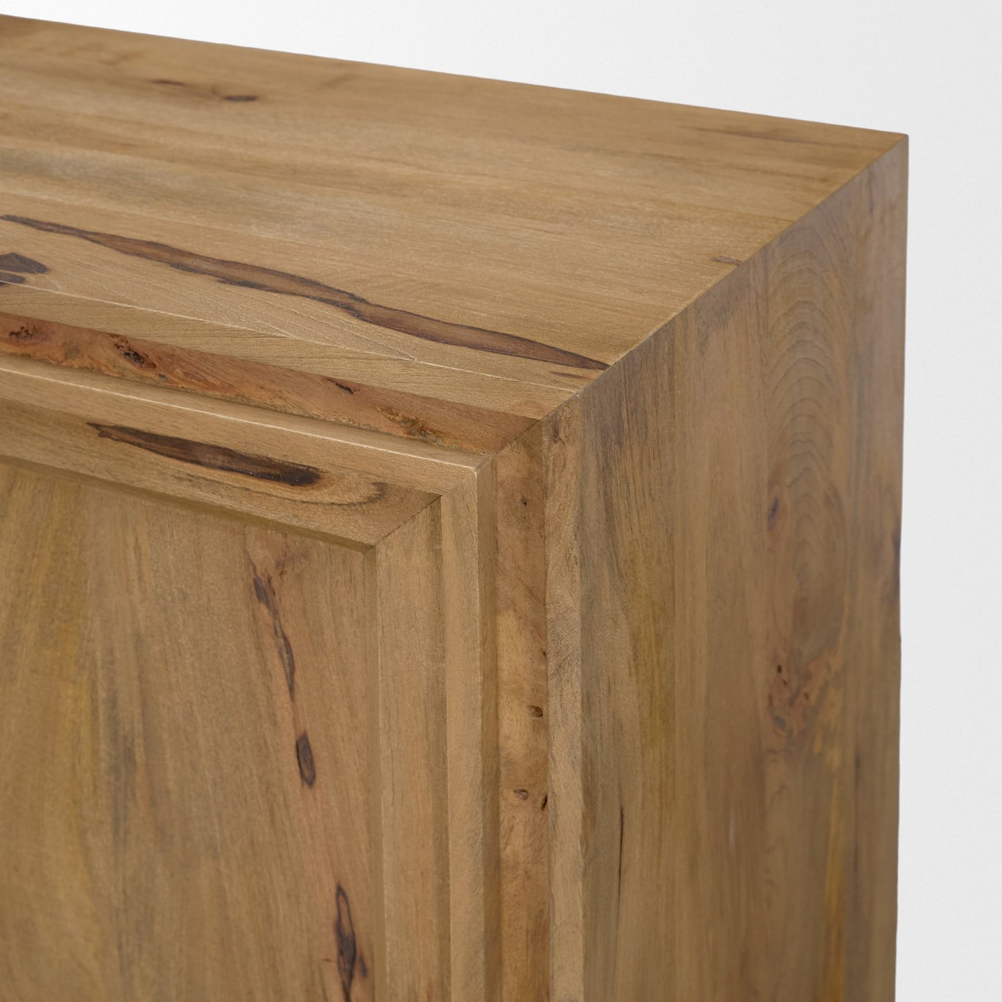 Notts Warm Brown Wood 2‑Door Storage Cabinet