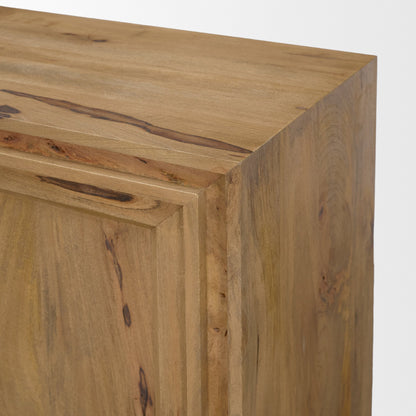 Notts Warm Brown Wood 2‑Door Storage Cabinet