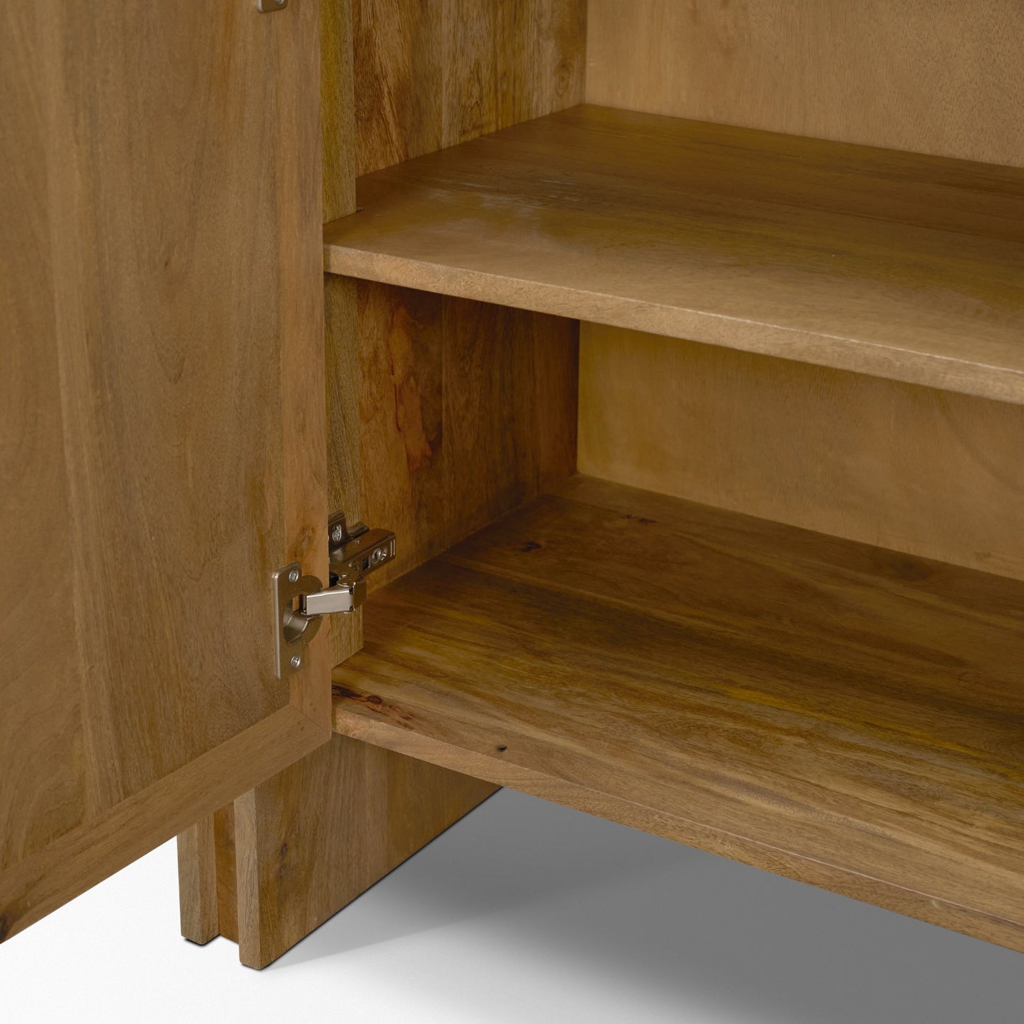 Notts Warm Brown Wood 2‑Door Storage Cabinet