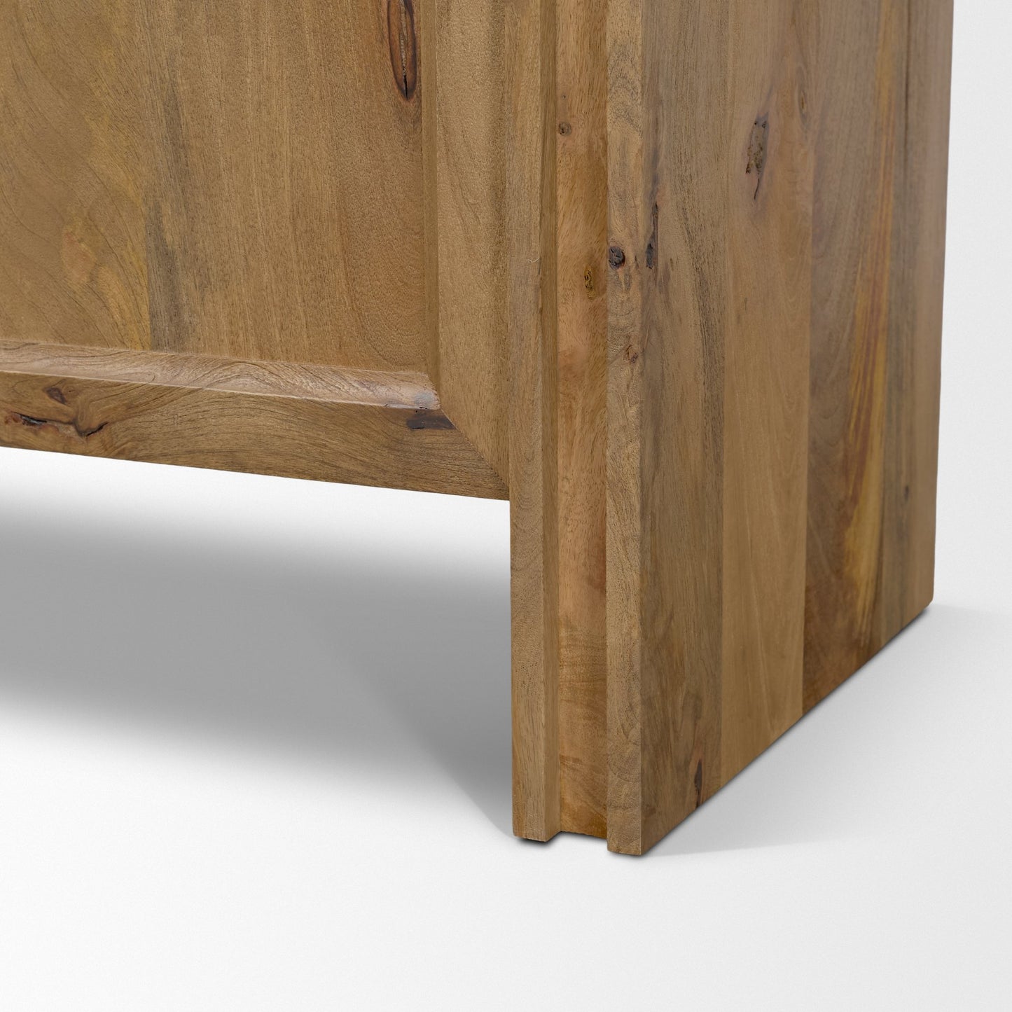 Notts Warm Brown Wood 2‑Door Storage Cabinet