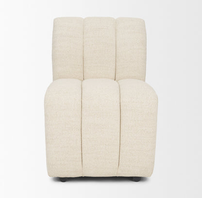 Wilkins Beige Performance Fabric Upholstered Dining Chair