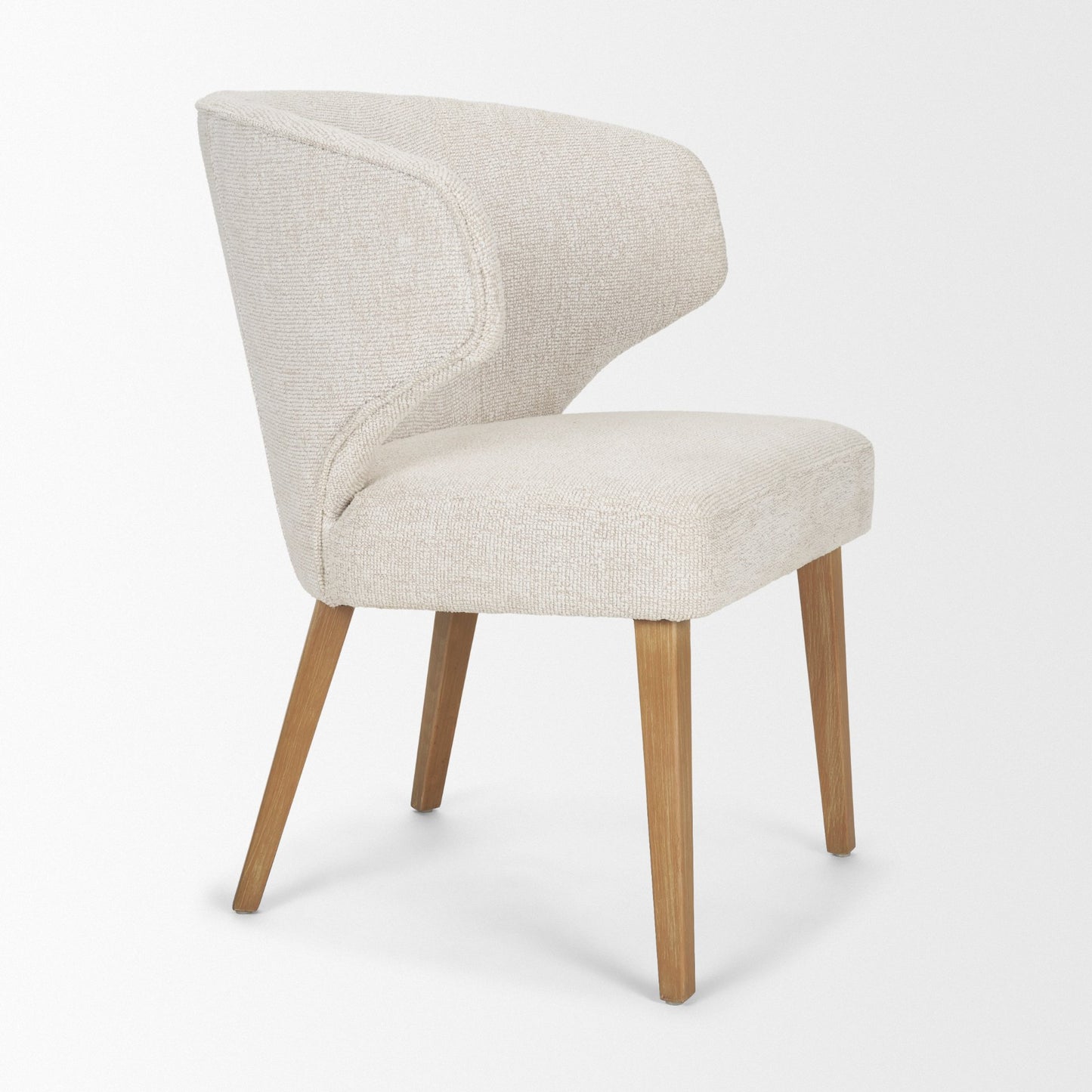 Niles Cream Upholstered Wingback Dining Chair