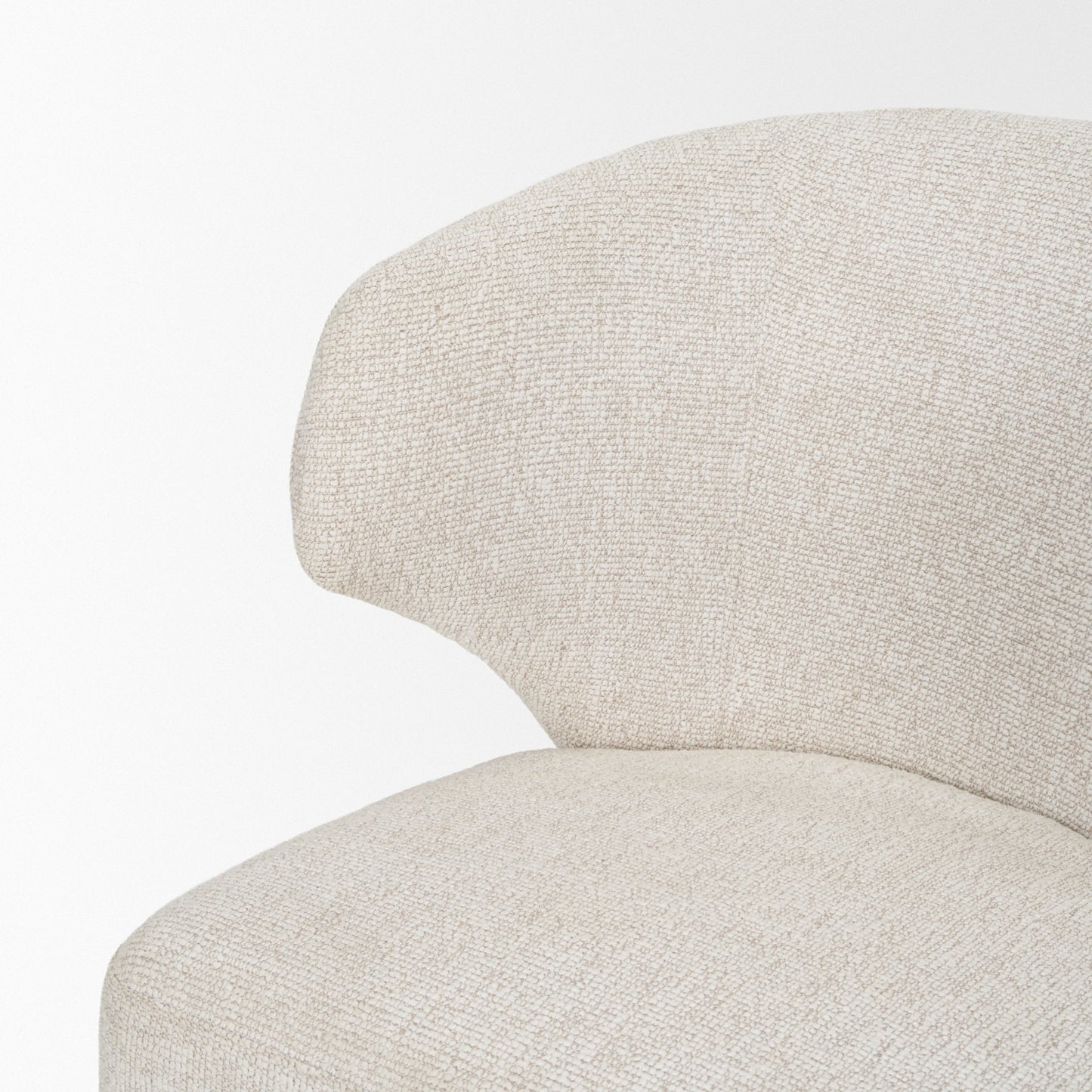Niles Cream Upholstered Wingback Dining Chair