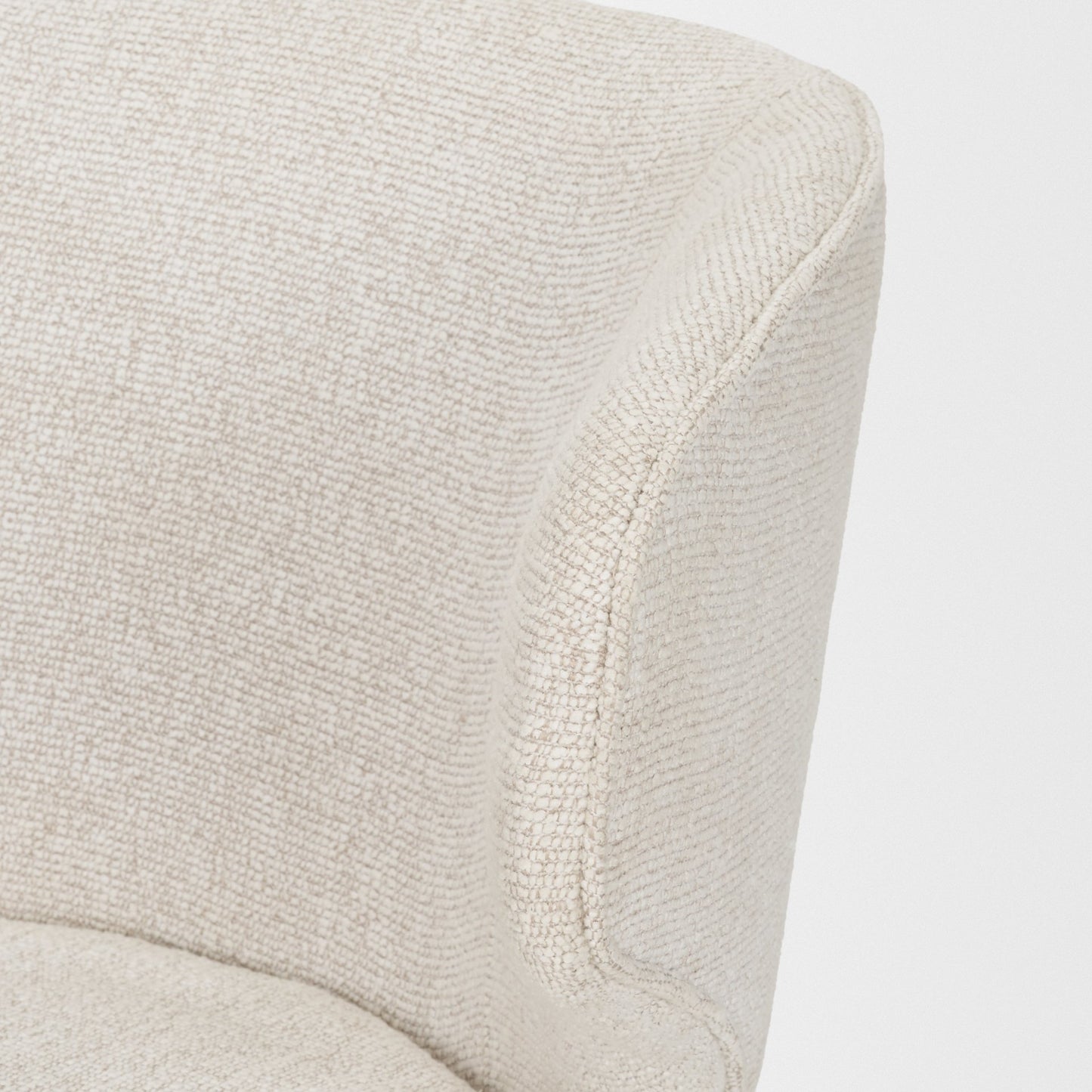 Niles Cream Upholstered Wingback Dining Chair