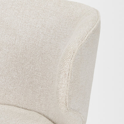 Niles Cream Upholstered Wingback Dining Chair