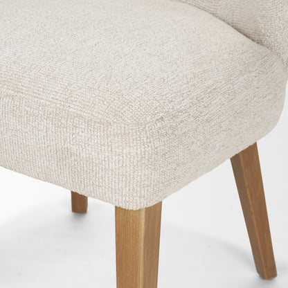 Niles Cream Upholstered Wingback Dining Chair