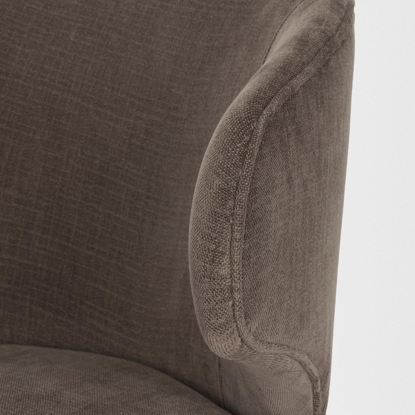 Niles Brown Upholstered Dining Chair with Dark Wood Legs