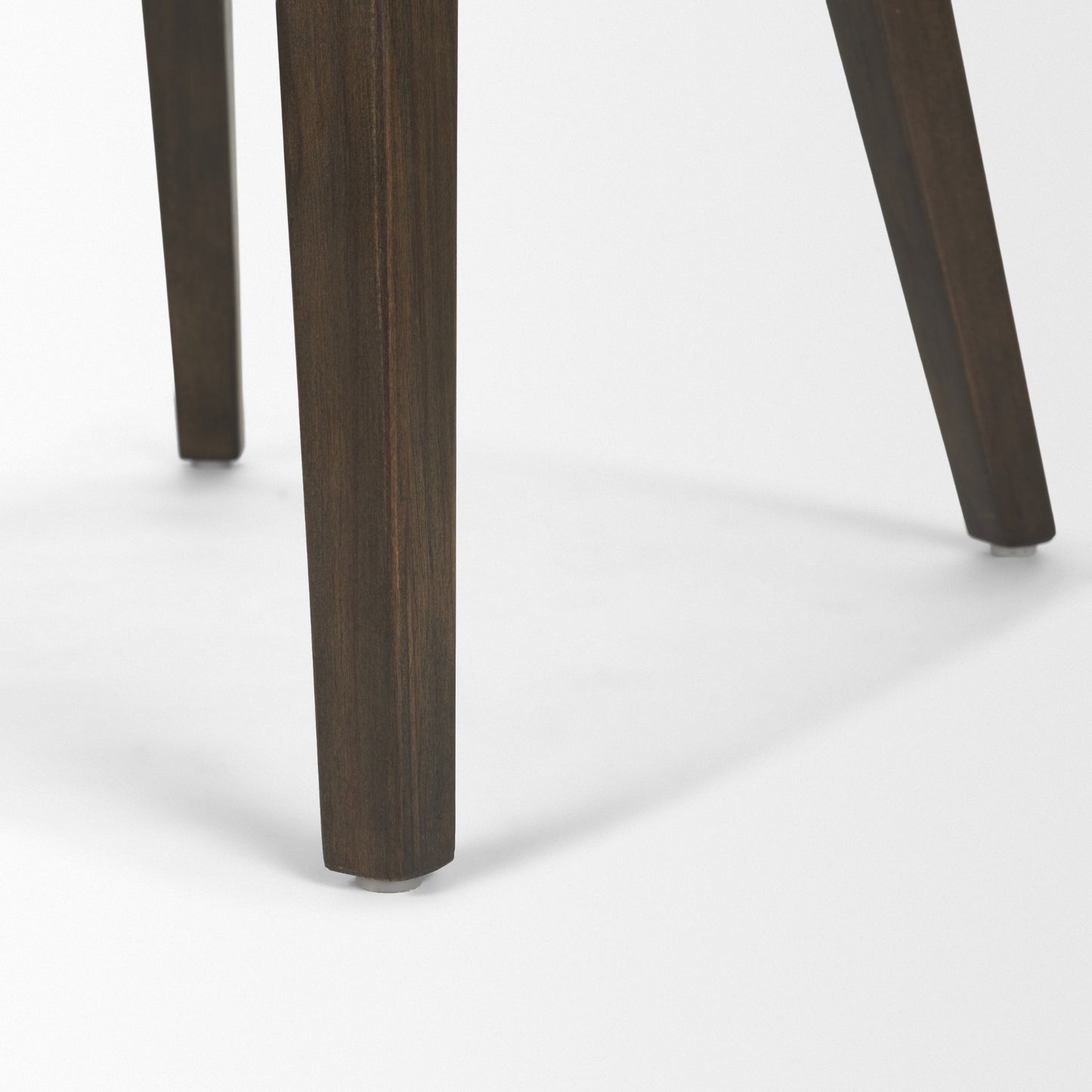 Niles Brown Upholstered Dining Chair with Dark Wood Legs