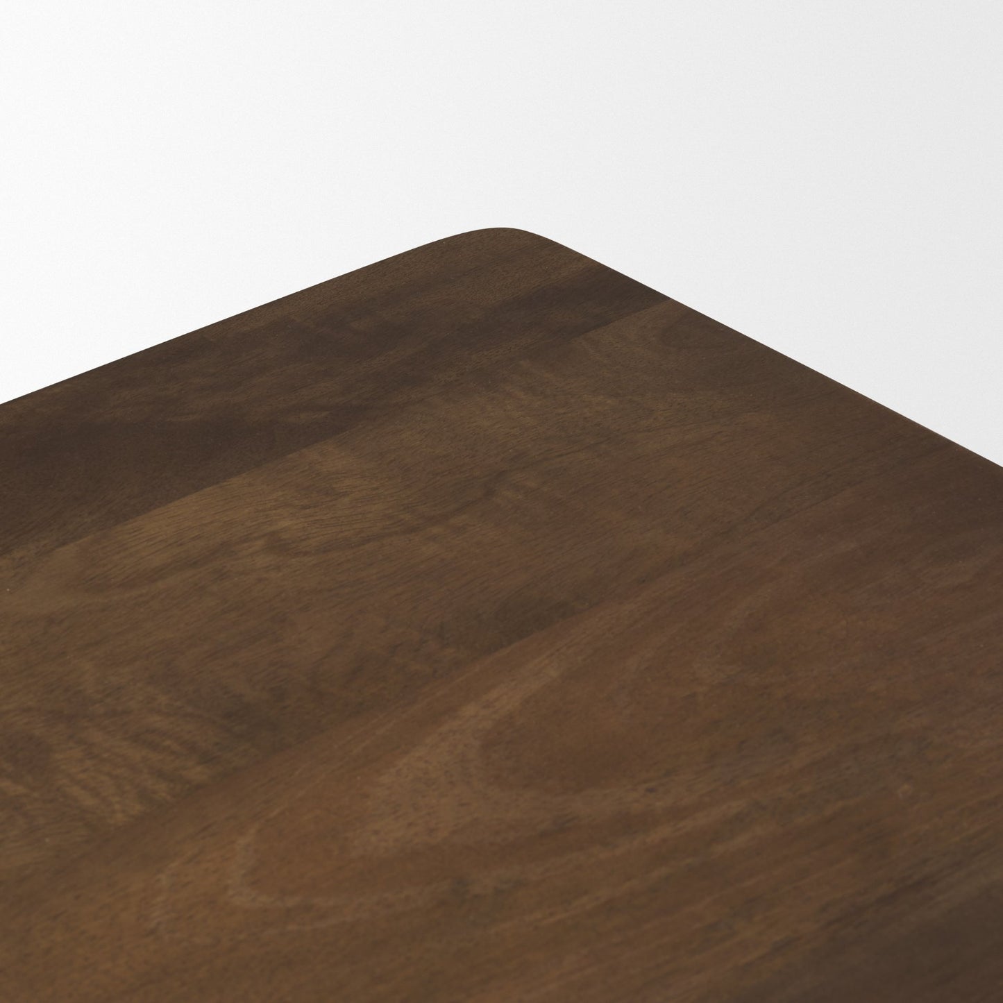 Trellyn Dark Brown Wood Carved Base Square Accent Table