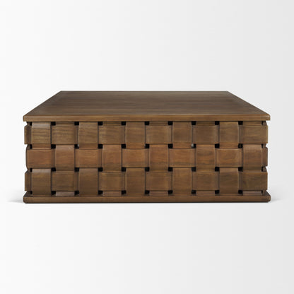 Trellyn 48 Inch Dark Brown Wood Square Coffee Table