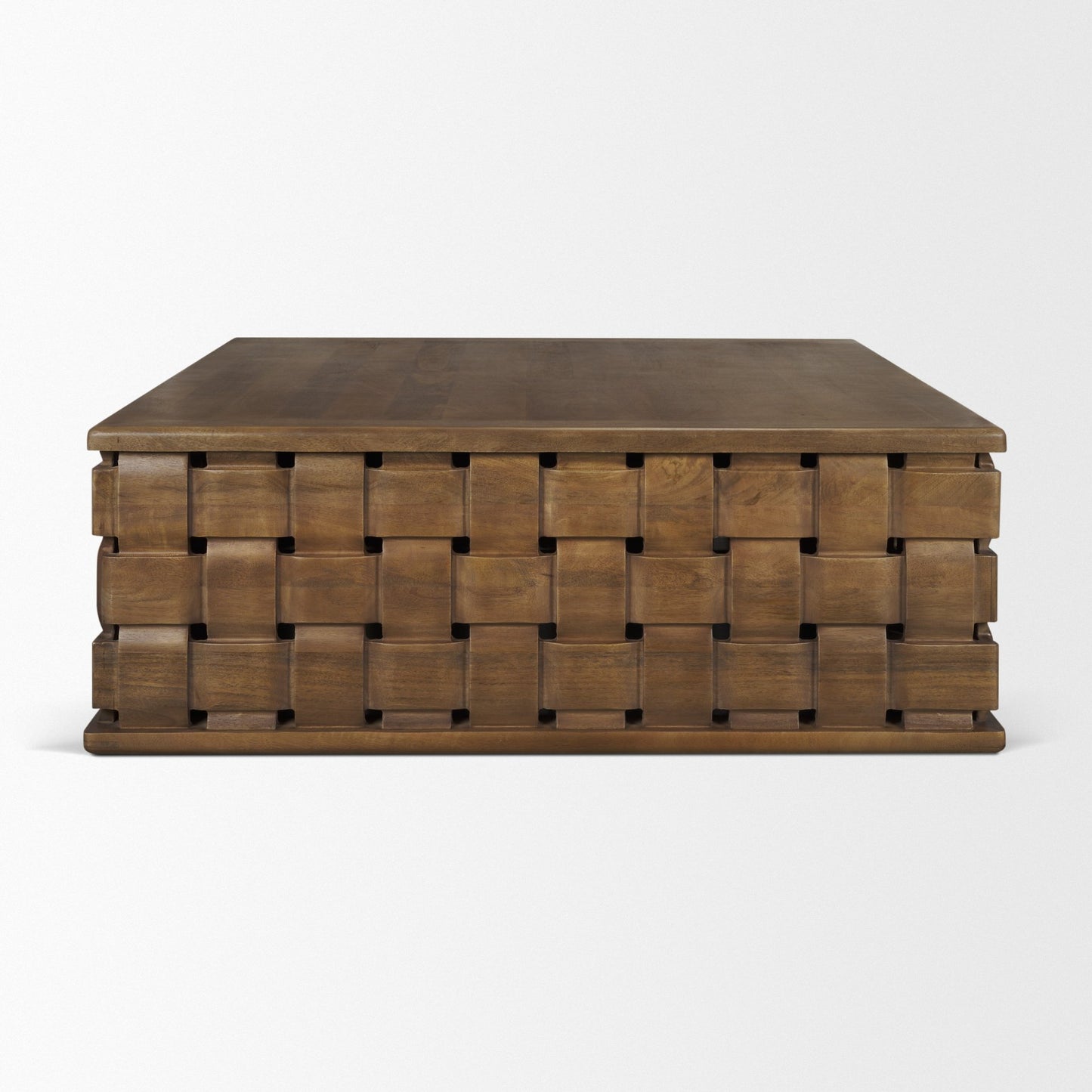 Trellyn 48 Inch Dark Brown Wood Square Coffee Table