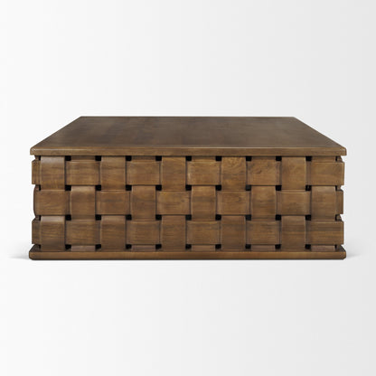 Trellyn 48 Inch Dark Brown Wood Square Coffee Table