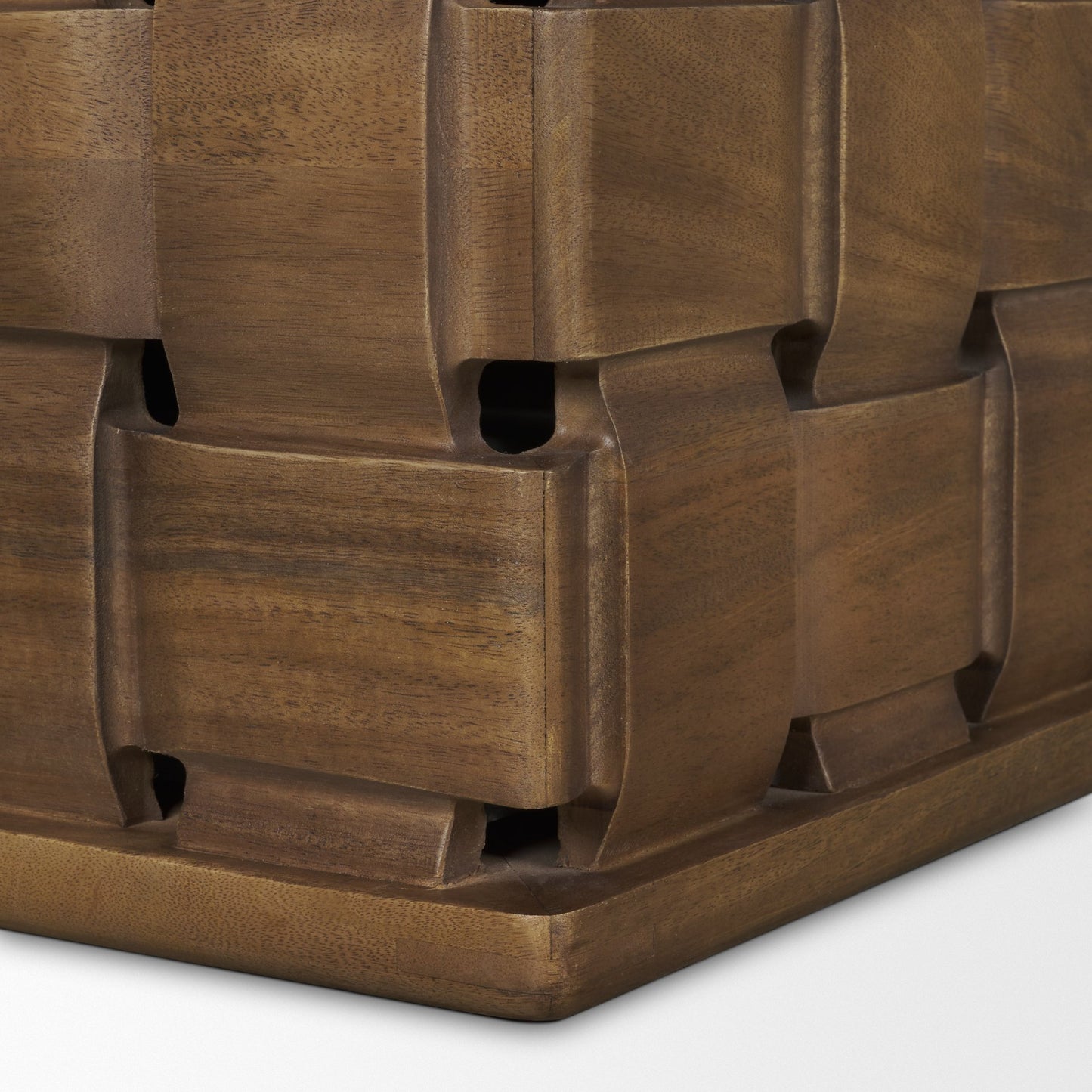 Trellyn 48 Inch Dark Brown Wood Square Coffee Table
