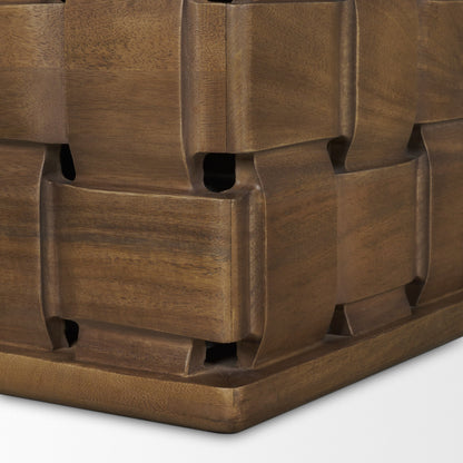 Trellyn 48 Inch Dark Brown Wood Square Coffee Table