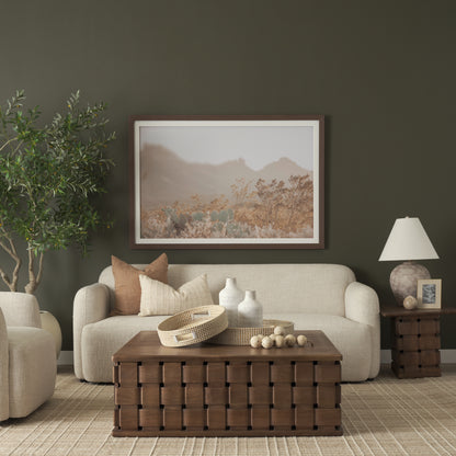 Trellyn 48 Inch Dark Brown Wood Square Coffee Table