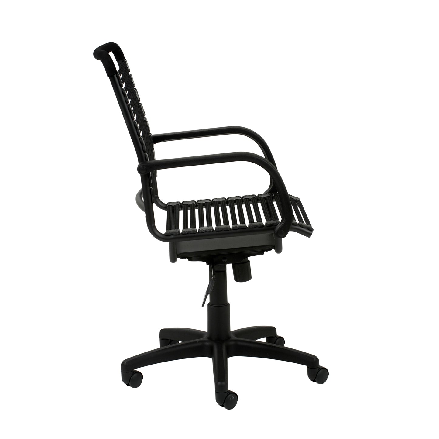 Bungie Flat High Back Office Chair in Black with Graphite Black Frame and Black Base