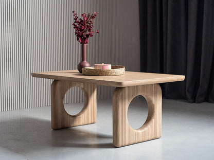Modrest Washington Modern Natural Oak Coffee Table – Sleek Contemporary Living Room Accent
