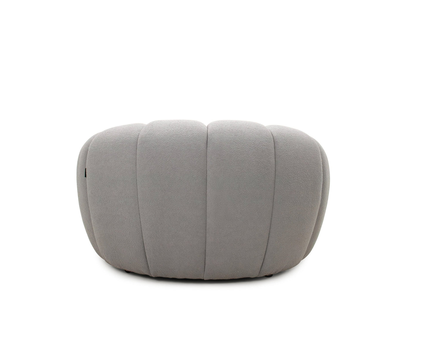 Divani Casa Yolonda - Modern Curved Light Grey Fabric Chair