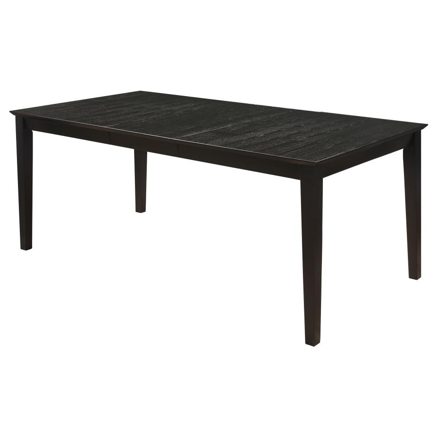 Louise Transitional Black Rectangular Dining Table