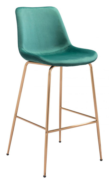 Tony Barstool in Red & Gold – Bold Modern Bar Seating with Glam Flair