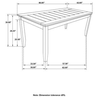 Dalila Cappuccino Rectangular Dining Table - Sleek and Stylish Table for Modern Dining Rooms and Casual Meals