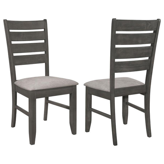 Dalila Dark Grey Dining Side Chair (Set of 2)