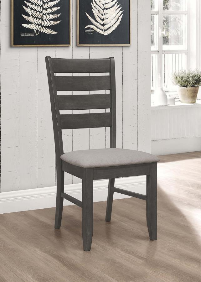 Dalila Dark Grey Dining Side Chair (Set of 2) – Modern Elegance and Comfortable Seating for Stylish Dining Rooms