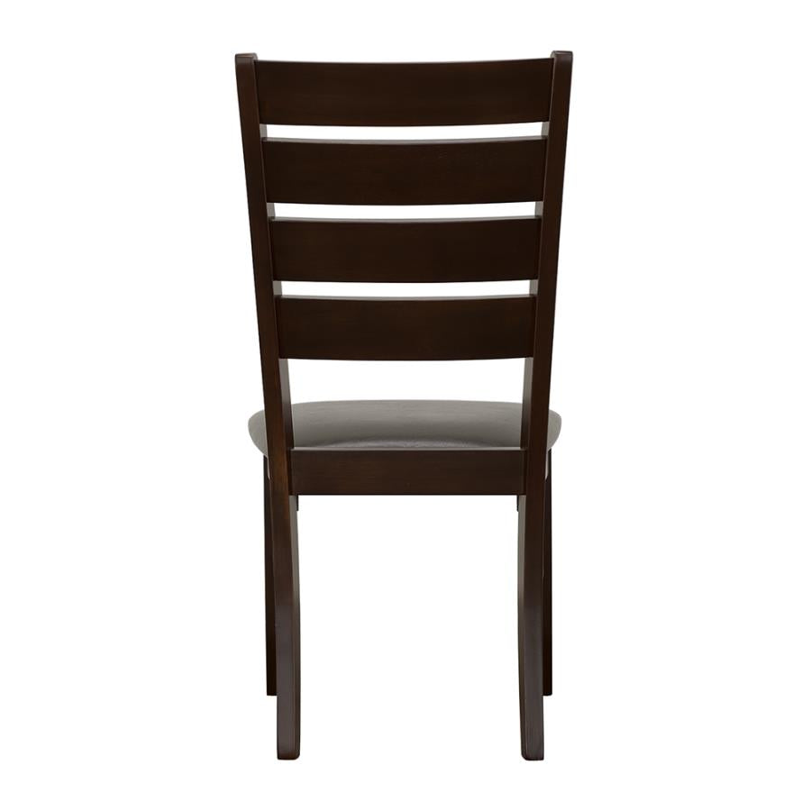Dalila Cappuccino And Black  Dining Side Chair (Set of 2)