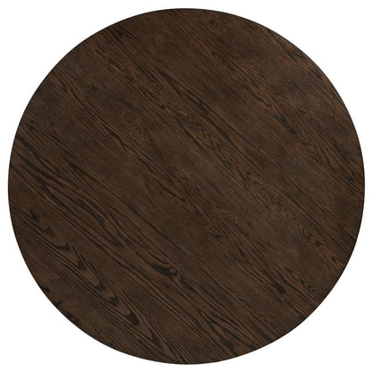 Ridgewell 5 Piece Dark Oak Round Pedestal Dining Table Set