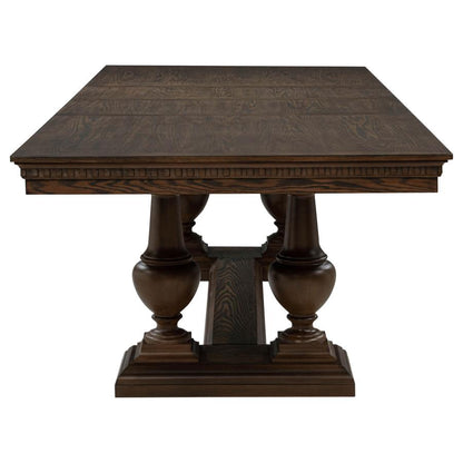 Ridgewell 9 Piece Dark Oak Rectangular Trestle Dining Table Set