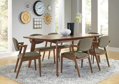 Malone 7 Piece Dark Walnut Rectangular Dining Table Set