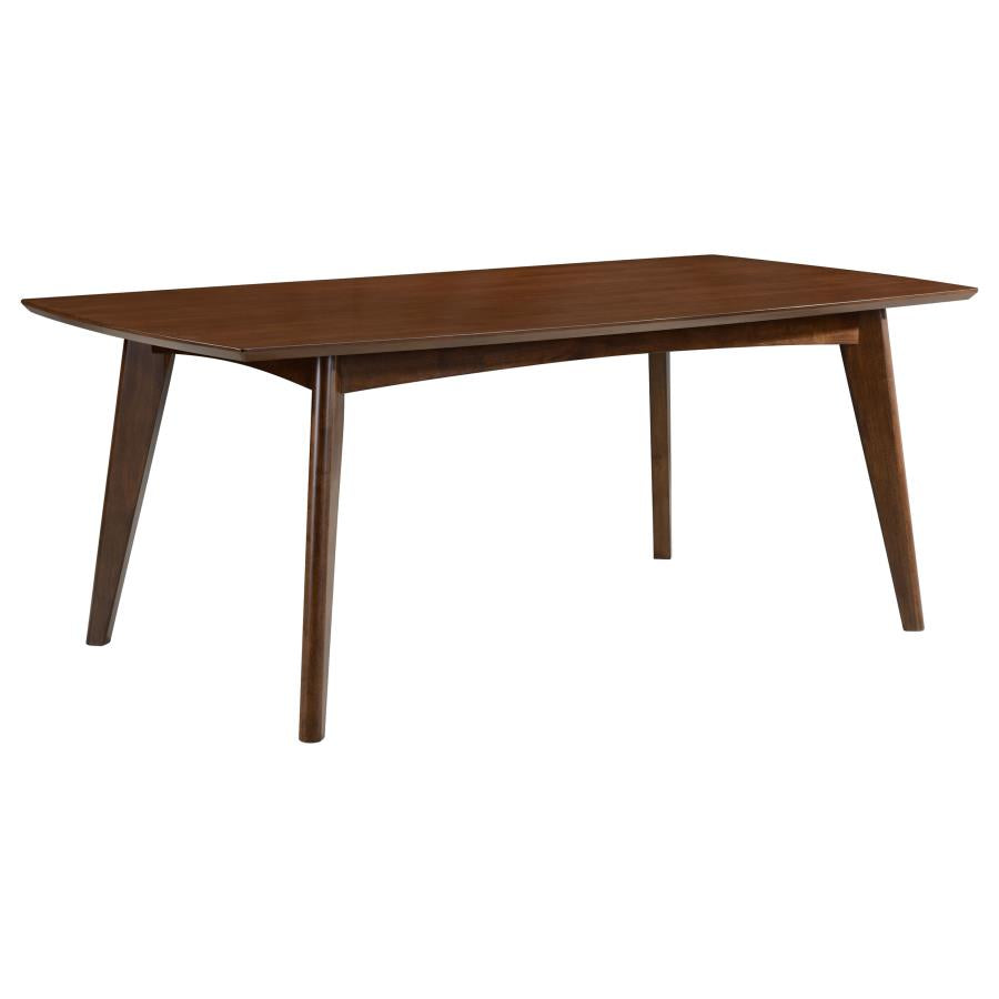 Malone 7 Piece Dark Walnut Rectangular Dining Table Set