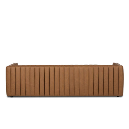 Augustine Sofa Maestro Cigar Brown Top‑Grain Leather
