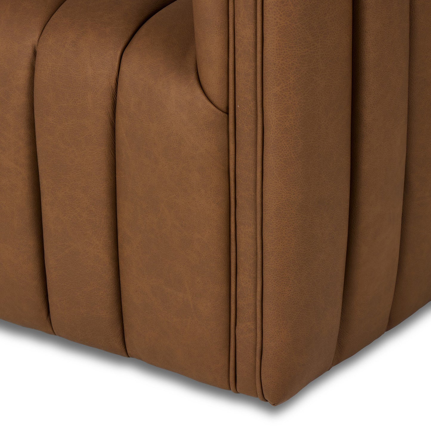 Augustine Sofa Maestro Cigar Brown Top‑Grain Leather