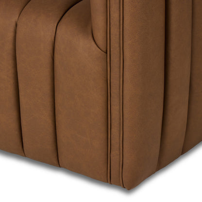 Augustine Sofa Maestro Cigar Brown Top‑Grain Leather
