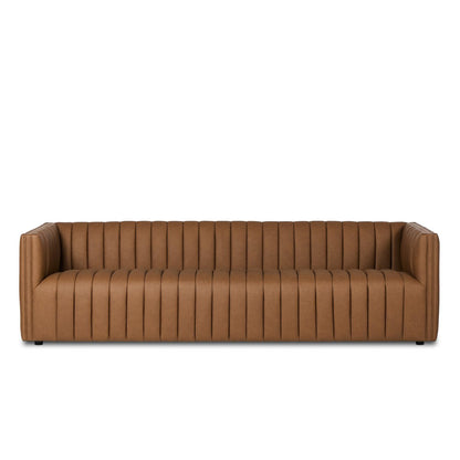 Augustine Sofa Maestro Cigar Brown Top‑Grain Leather