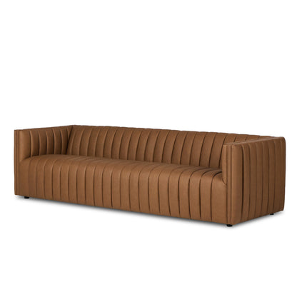 Augustine Sofa Maestro Cigar Brown Top‑Grain Leather