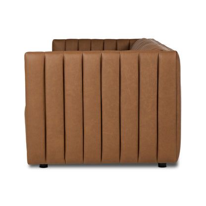 Augustine Sofa Maestro Cigar Brown Top‑Grain Leather