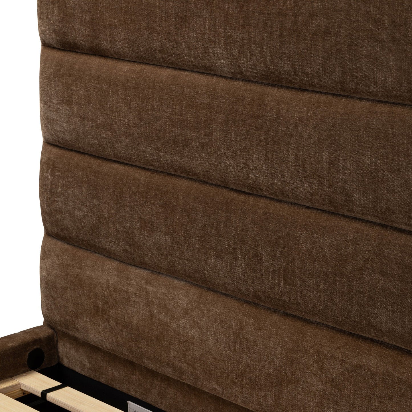 Daphne Bed Altair Mushroom Upholstered Channel Headboard