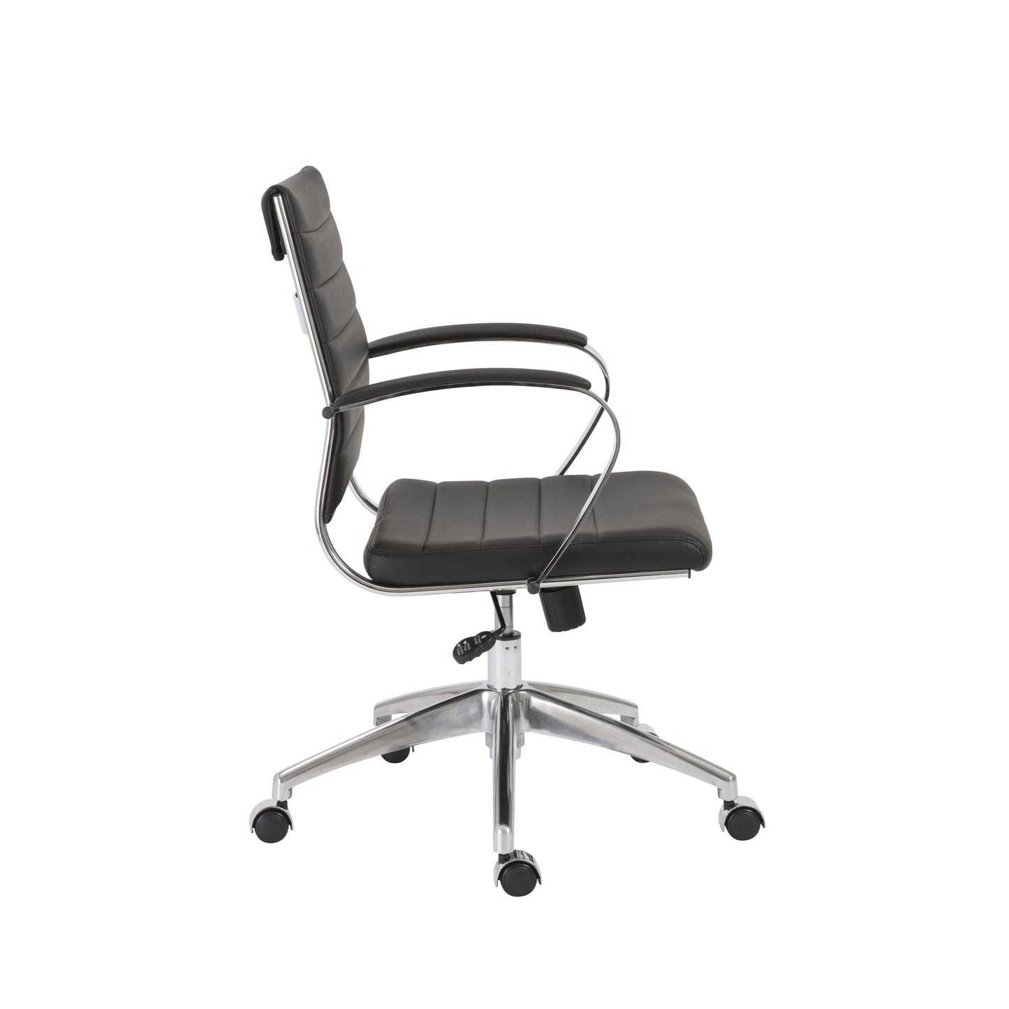 Axel Low Back Office Chair in Black with Aluminum Base