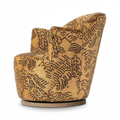 Aurora Swivel Chair Balkan Ochre Chenille