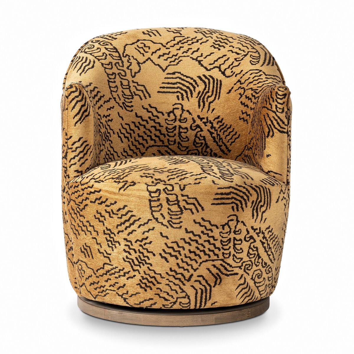 Aurora Swivel Chair Balkan Ochre Chenille