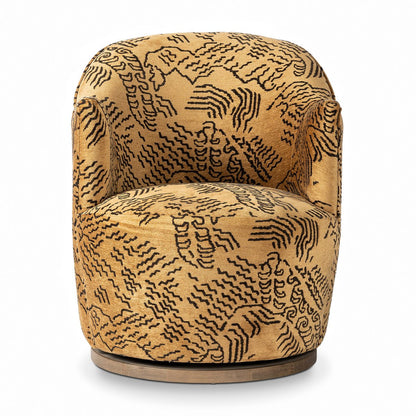Aurora Swivel Chair Balkan Ochre Chenille