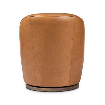Aurora Swivel Chair Sonoma Butterscotch Top‑Grain Leather