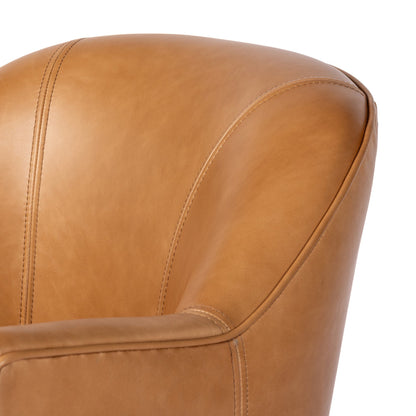 Aurora Swivel Chair Sonoma Butterscotch Top‑Grain Leather