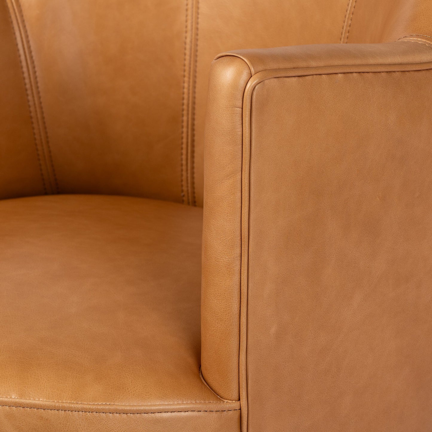 Aurora Swivel Chair Sonoma Butterscotch Top‑Grain Leather