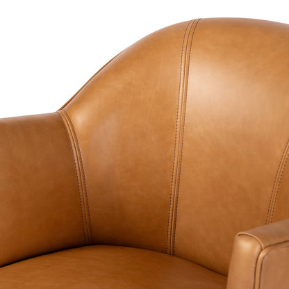 Aurora Swivel Chair Sonoma Butterscotch Top‑Grain Leather